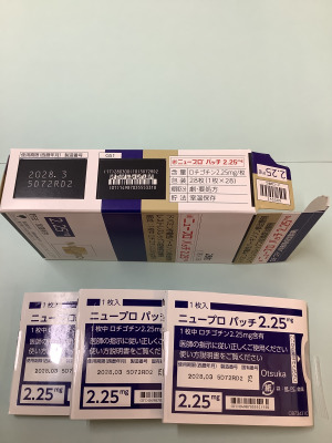 ニュープロパッチ2.25mg