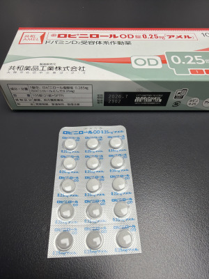 ロピニロールOD錠0.25mg「アメル」