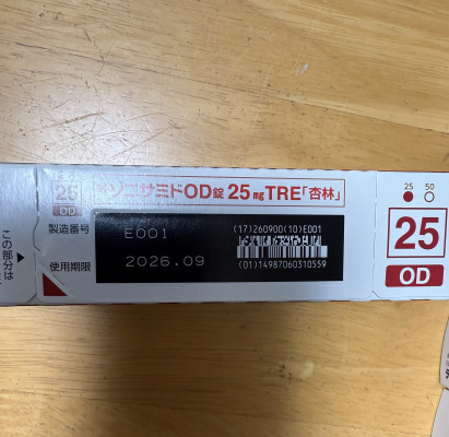 ゾニサミドOD錠25mgTRE「杏林」