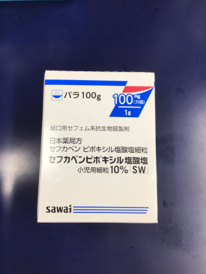 セフカペンピボキシル塩酸塩小児用細粒10%「SW」