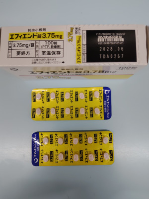 エフィエント錠3.75mg